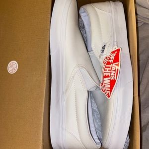 White Classic Slip on Vans